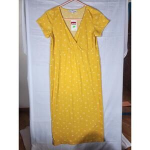 Velvet Torch Bright Yellow Flower V-Neck Maxi Dress Size Large Boho Summer